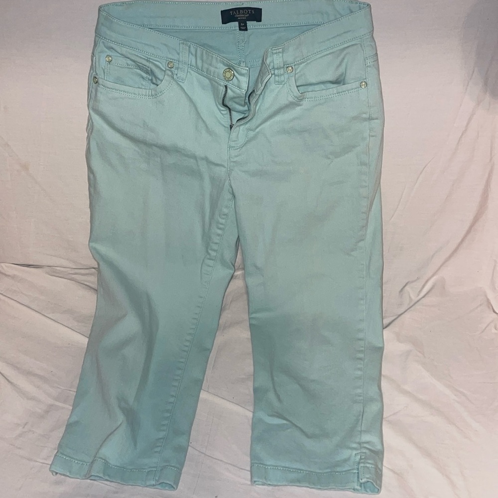 Talbots Capri Jeans Teal